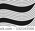 Abstract black white wavy line pattern background geometric design template card element minimalistic vertical horizontal 132143566