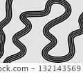 Abstract black white wavy line pattern background geometric design template card element minimalistic vertical horizontal 132143569