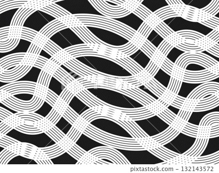 Abstract black white wavy line pattern background geometric design template card element minimalistic vertical horizontal 132143572