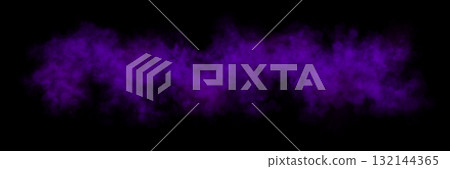 Violet mist wave with smoky texture on transparent background blending in mystical soft abstract horizontal composition Violet mist wave with smoky texture on transparent background blending in mystical soft abstract horizontal composition 132144365