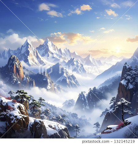 China natural landscape AI generated image 132145219
