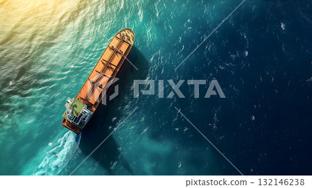 cargo ship full of standard shipping containers at the sea during shipping at day time cargo ship full of standard shipping containers at the sea during shipping at day time 132146238