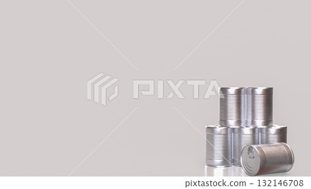 The Food can on white Background for Business concept 3d Rendering. 132146708