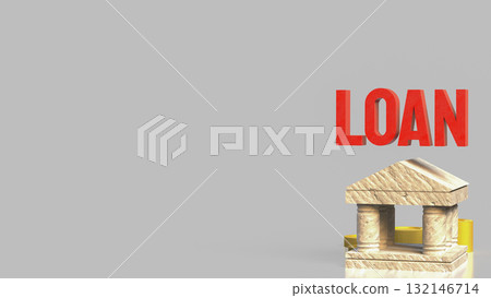 The Loan and coins for Business concept 3d Rendering,finance or earn concept. The Loan and coins for Business concept 3d Rendering,finance or earn concept. 132146714