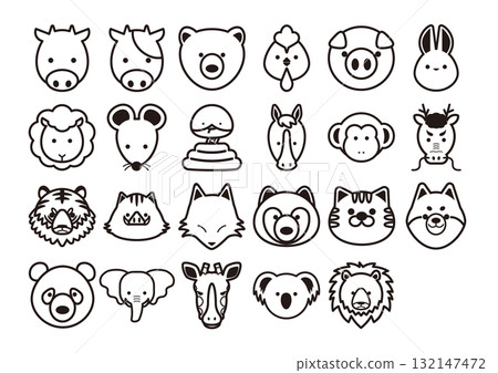 Animals (line drawings) Animals (line drawings) 132147472