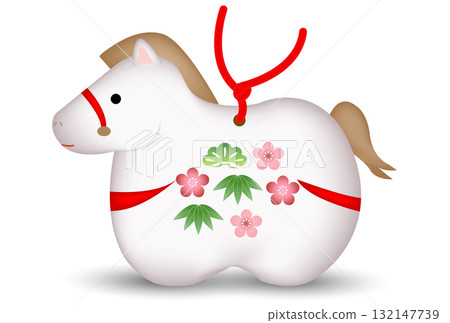 馬年賀卡十二生肖圖標 132147739