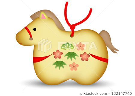 Horse New Year's card zodiac icon 132147740