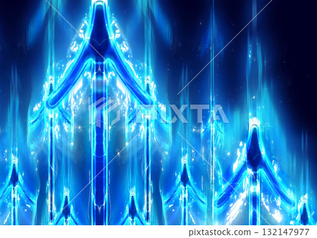 3d illustration of countless abstract blue light arrows moving upwards in a technology concept 3d illustration of countless abstract blue light arrows moving upwards in a technology concept 132147977