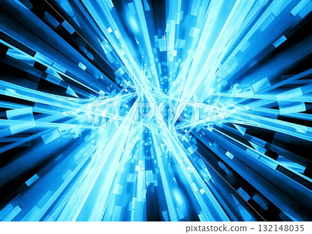 3d illustration of countless abstract blue light arrows moving upwards in a technology concept 3d illustration of countless abstract blue light arrows moving upwards in a technology concept 132148035
