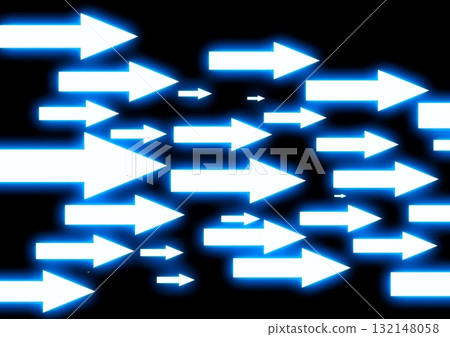 3d illustration of countless abstract blue light arrows moving upwards in a technology concept 3d illustration of countless abstract blue light arrows moving upwards in a technology concept 132148058