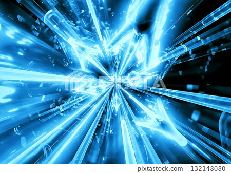 3d illustration of countless abstract blue light arrows moving upwards in a technology concept 3d illustration of countless abstract blue light arrows moving upwards in a technology concept 132148080