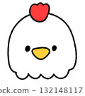 Cute and relaxed hand-drawn illustration of the zodiac bird 132148117