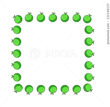 Melon square frame Melon square frame 132148137