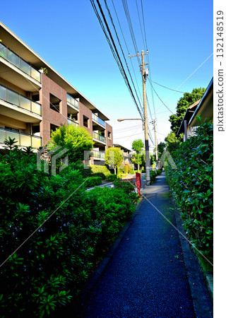 A tree-lined street with autumn leaves in early autumn in a quiet, upscale residential area around Komaba-Todaimae Station A tree-lined street with autumn leaves in early autumn in a quiet, upscale residential area around Komaba-Todaimae Station 132148519