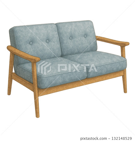Scandinavian style sofa illustration Scandinavian style sofa illustration 132148529