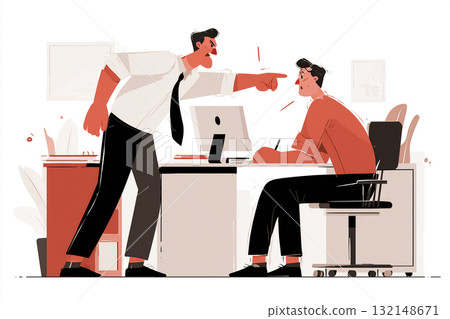 workplace scolding scene 132148671