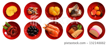 新年食物剪紙 132148882