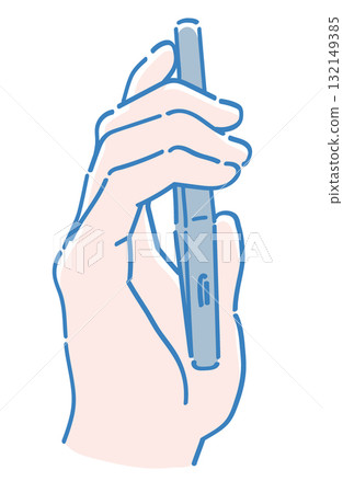 手拿著智慧型手機向量插圖。 手拿著智慧型手機向量插圖。 132149385