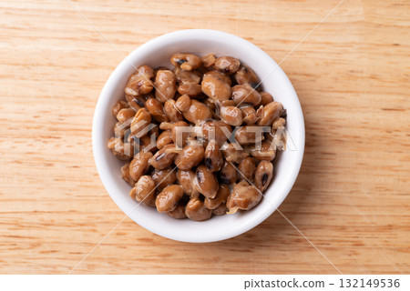 Natto (Fermented soybean), Traditional Japanese food, Healthy eating for gut health, Table top view Natto (Fermented soybean), Traditional Japanese food, Healthy eating for gut health, Table top view 132149536