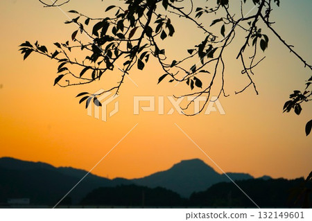 The beautiful sunset over the mountains The beautiful sunset over the mountains 132149601