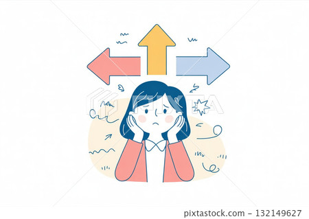 Woman confused about choice 132149627