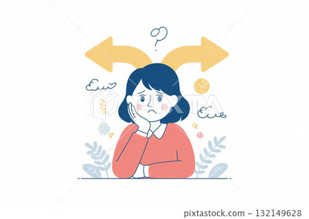 Woman confused about choice 132149628