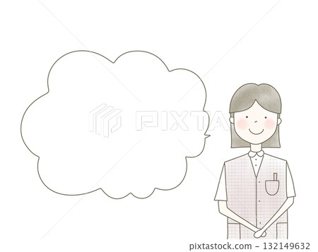 行政/銷售/接待人員的對話泡泡插圖 行政/銷售/接待人員的對話泡泡插圖 132149632