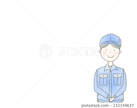 運輸/物流/輕工穿著工作服的人員插畫素材 運輸/物流/輕工穿著工作服的人員插畫素材 132149637