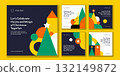 Merry Christmas Celebration Social Media Post Flat Cartoon Hand Drawn Illustration Template 132149872