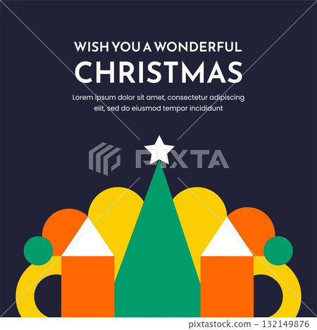 Merry Christmas Celebration Flat Cartoon Hand Drawn Illustration for Holiday Season Merry Christmas Celebration Flat Cartoon Hand Drawn Illustration for Holiday Season 132149876