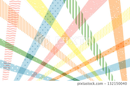 Pop and cute colorful masking tape pattern background material: perfect for crafts and kids' designs Pop and cute colorful masking tape pattern background material: perfect for crafts and kids' designs 132150040