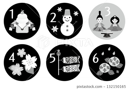 日曆年度事件圖圖標上半部分 日曆年度事件圖圖標上半部分 132150165