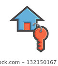 Real estate property vector icon design element. 132150167