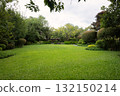 Empty lawn at outdoor suit for background. 132150214
