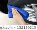 Tire care cleaning concept. 132150215