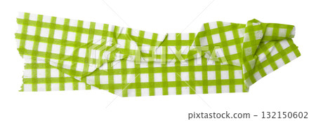 green patterned sticker paper tape isolated on transparent background green patterned sticker paper tape isolated on transparent background 132150602