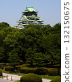 大阪最著名的旅遊景點-大阪城的風景 大阪最著名的旅遊景點-大阪城的風景 132150675