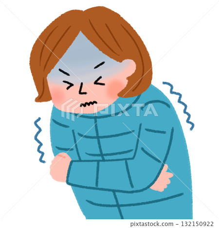 一個冷女人的插圖 一個冷女人的插圖 132150922