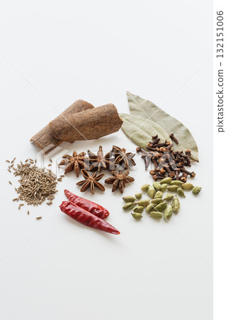 Spices on a white background 132151006