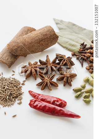 Spices on a white background 132151007
