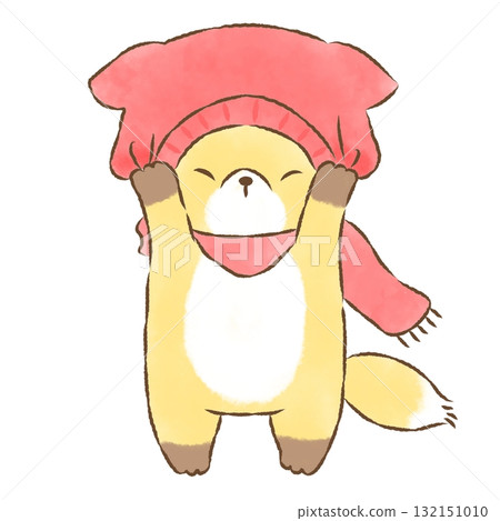 冬日里,一隻狐狸抱著他的帽子 冬日里,一隻狐狸抱著他的帽子 132151010