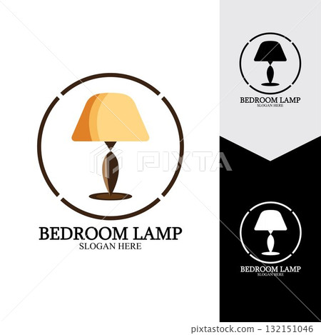 Bedroom lamp vector icon background 132151046