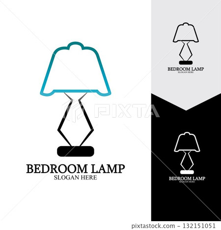 Bedroom lamp vector icon background Bedroom lamp vector icon background 132151051