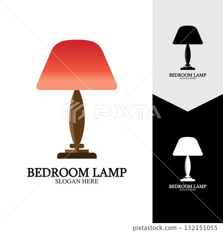 Bedroom lamp vector icon background Bedroom lamp vector icon background 132151055