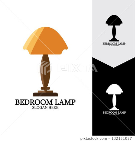 Bedroom lamp vector icon background Bedroom lamp vector icon background 132151057