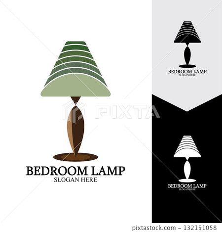 Bedroom lamp vector icon background Bedroom lamp vector icon background 132151058