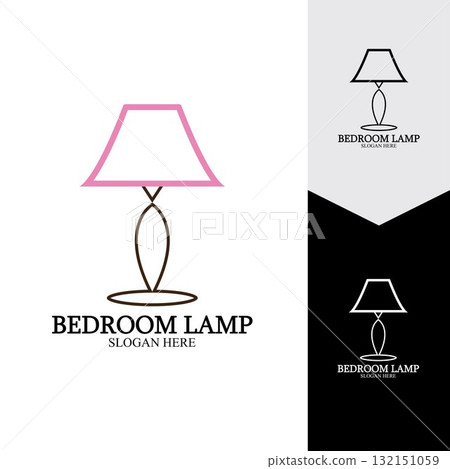 Bedroom lamp vector icon background 132151059