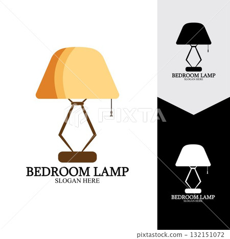 Bedroom lamp vector icon background Bedroom lamp vector icon background 132151072