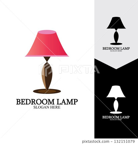 Bedroom lamp vector icon background 132151079