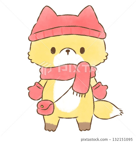 Fox on a winter day out 132151095